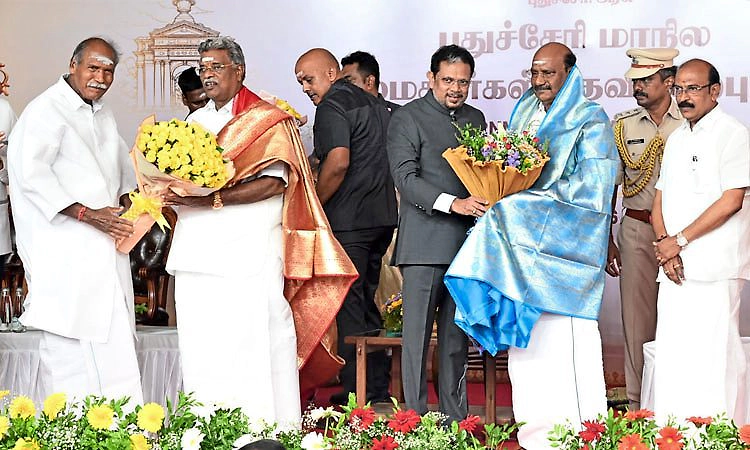ಪುದುಚೇರಿ ಸಚಿವ ಸಂಪುಟ ವಿಸ್ತರಣೆ: ಮೂವರು ನೂತನ ಸಚಿವರ ಪ್ರಮಾಣ ವಚನ ಸ್ವೀಕಾರ